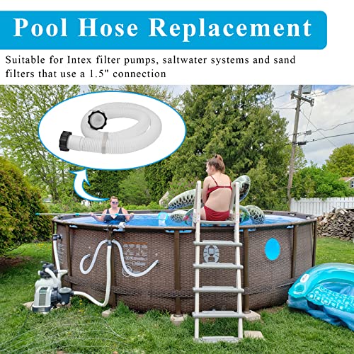1.5" Diameter Pool Pump Replacement Hose For Intex Filter Pumps Sand Pump & Saltwater Systems - 59" Long(2 Pack) #TOP5