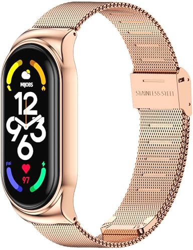 Correa de repuesto de metal compatible con Xiaomi Mi Band 7 correa de reloj para relojes inteligentes Miband 7