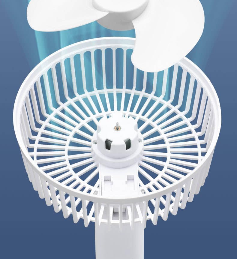 Image of Portable Clip Fan, USB Rechargeable Desk Fan with Strong Airflow, Quiet Operation, Adjustable Head, Mini Cooling Fan for Office Bedroom Travel Camping