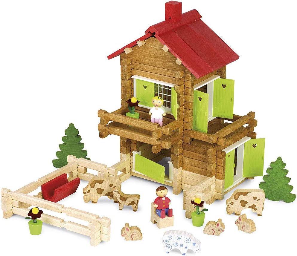 JeujuraJ8034 175 Pieces Mountain Chalet in Box, Multi-Color