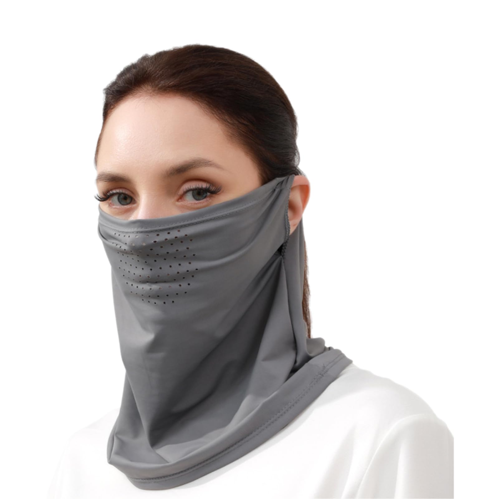 Alexis Leroy Unisex maska przeciwsłoneczna, ochrona przed wiatrem, zasłona na twarz ze szlufkami na uszy, przenośna maska chroniąca przed promieniowaniem UV, niewidoczna dla osób dojeżdżających do