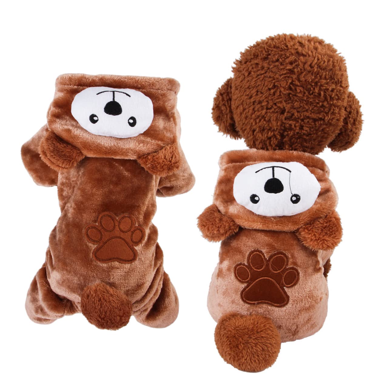 BESPORTBLE 3 Pezzi Impermeabile per Cani alla Moda Caldo Cappotto per Cani Adorabile Gilet in Pile di Corallo A Forma di Orso per Animali Domestici per Eventi Speciali
