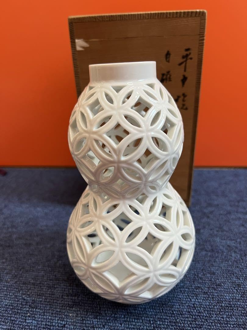 十三代横石嘉助 平戸青磁 鎬 建水 - 工芸品