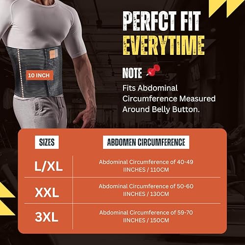 Miniatura 7 de Everyday Medical Cinturón de soporte para hernia umbilical de talla grande I Alivio del dolor y las molestias de hernias umbilicales, ombligo,