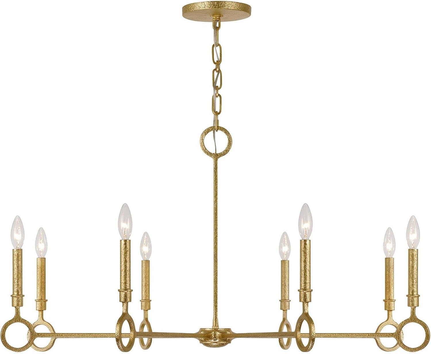 Savoy House 1-6847-8-93 Noah European Traditional Chandelier by Breegan Jane, 8-Light 480 Total Watts, 21" H x 40" W, Gold Armory