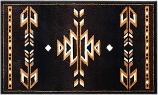 Masada Rugs, Southwest Native American, Area Rug, Brown Black Beige Ivory (2 Feet X 3 Feet 4 Inch Mat)