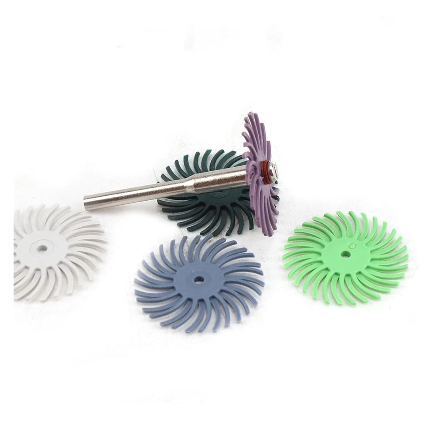 30/56PCS 1Inch Radial Bristle Disc Kit Abrasive Brush 2.35mm/3mm Shank Detail Polishing Wheel，Compatible for Dremel Rotary Tool Accessories(30pc Grit2000 Set,with 3mm Shank)