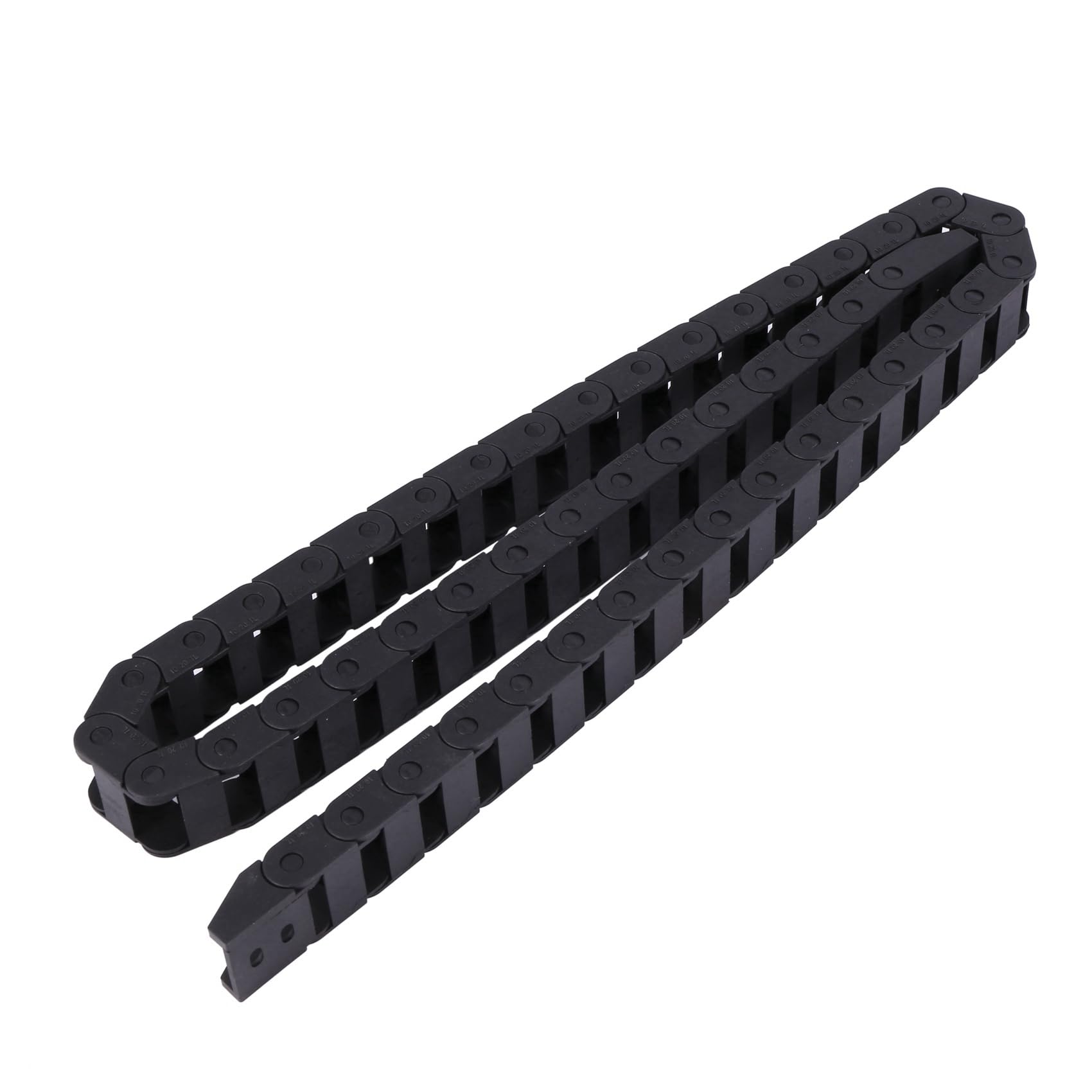 6 Piezas 10 x 20mm 1M Abierto en Ambos Lados Cadena de Arrastre Cable de Remolque de Plastico