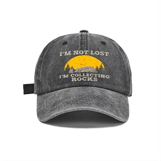 The Best Dads are Rock Hounding Baseball Cap Retro Adjustable Sun Dad Gift Hats for Men Women