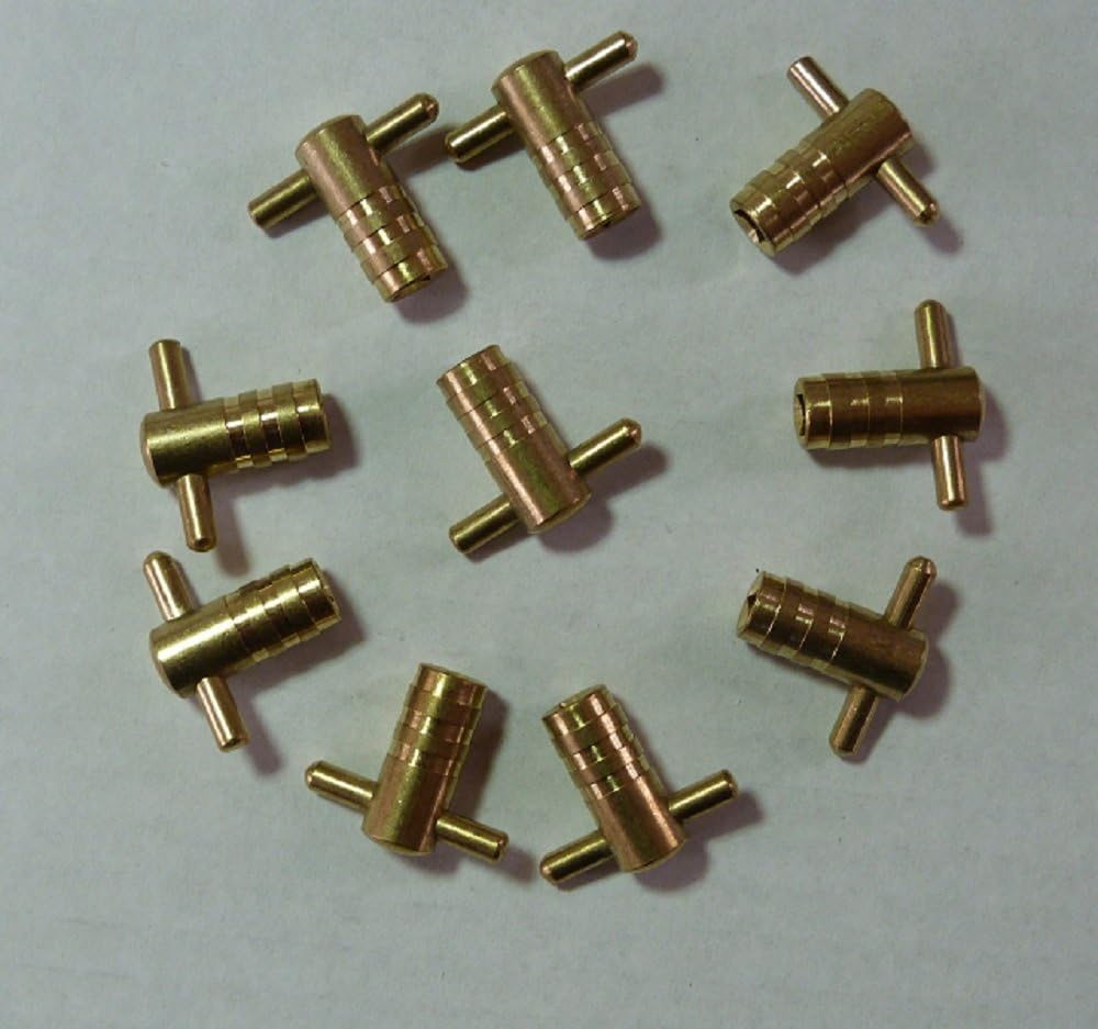 NEISH TOOLS Standard Brass Radiator Key with"T" BAR Handle Pack of 10