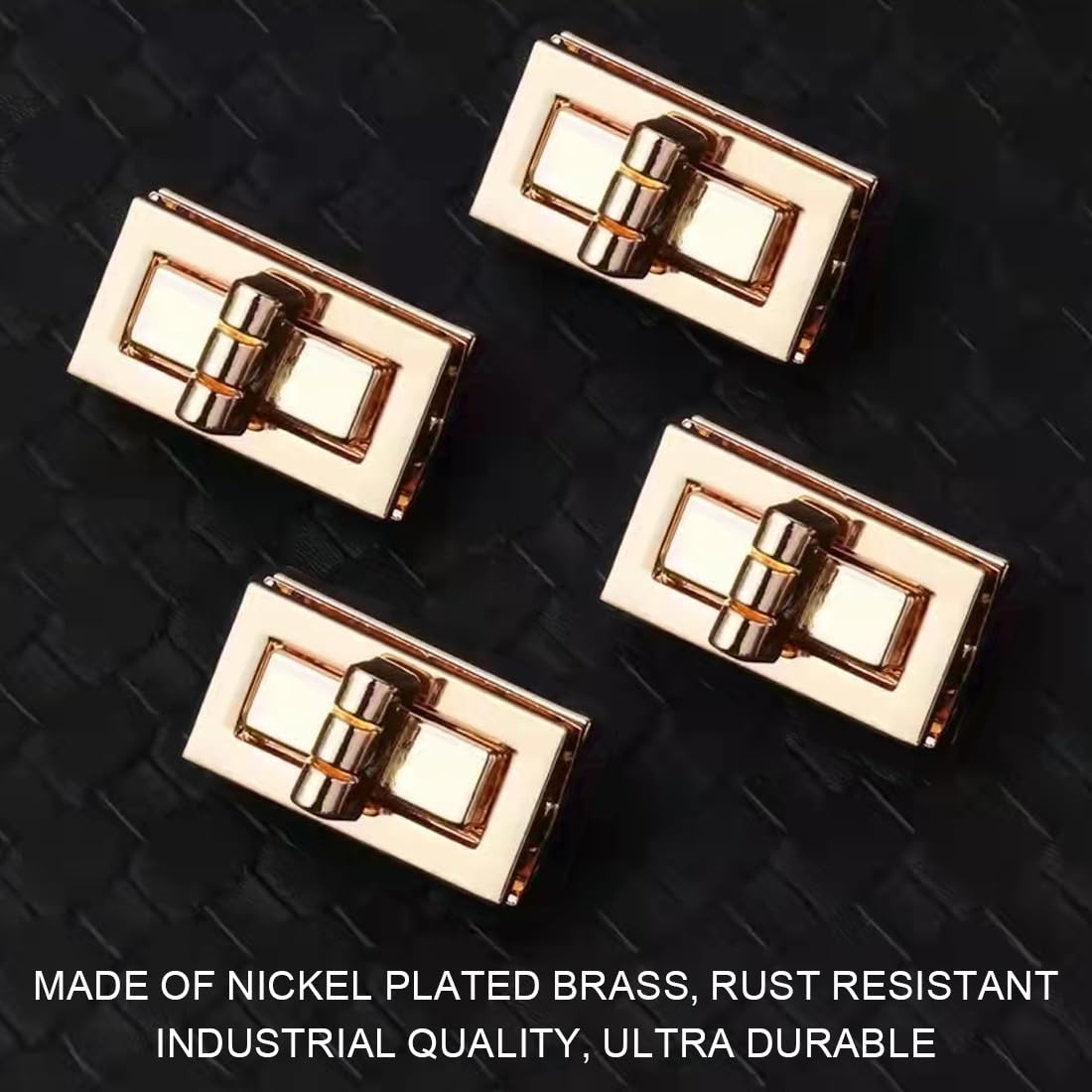 DULSPUE Serrures à Portefeuille,Fermoirs Verrouillage Sacs,Fermeture De Portefeuille Twist Lock Attachment Wallet Lock,6 Pièces Adaptées Aux Accessoires De Portefeuille Faits à La Main