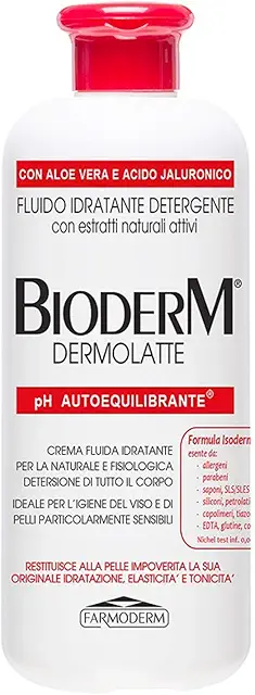 Crema Corpo Idratante con Aloe Vera - Bioderm Dermolatte per Pelle Secca