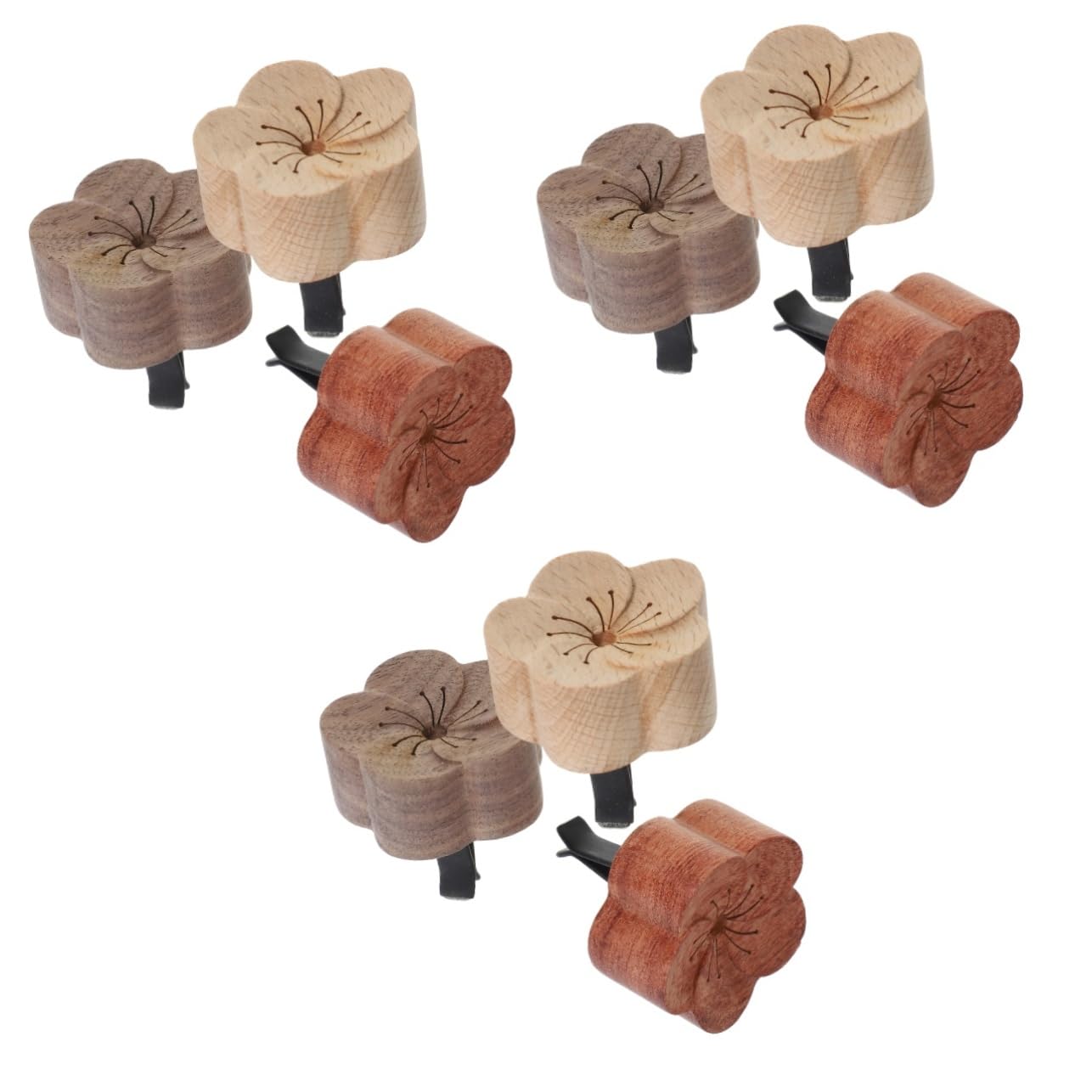 9stücke Teiliges Auto Luftventil Clips Duftende Blumen-designs Für Stilvolle Auto-dekoration Kompatibel Mit Fahrzeugmodellen