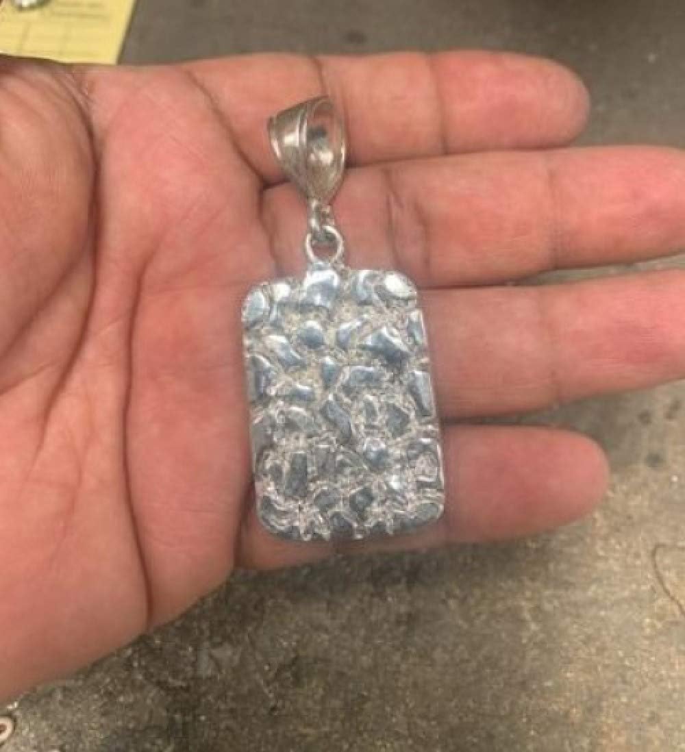 Large Nugget Pendant .925 Sterling Silver