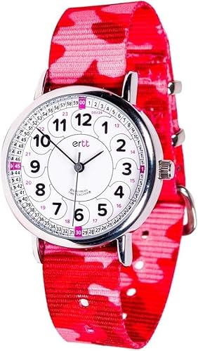 EasyRead Time Teacher Kinder Armbanduhr - Lernuhr für Jungen & Mädchen - 2-Stufen-Zeit-Lehrer Uhr - 12-24 Stunden-Anzeige - Uhren für Schulanfang