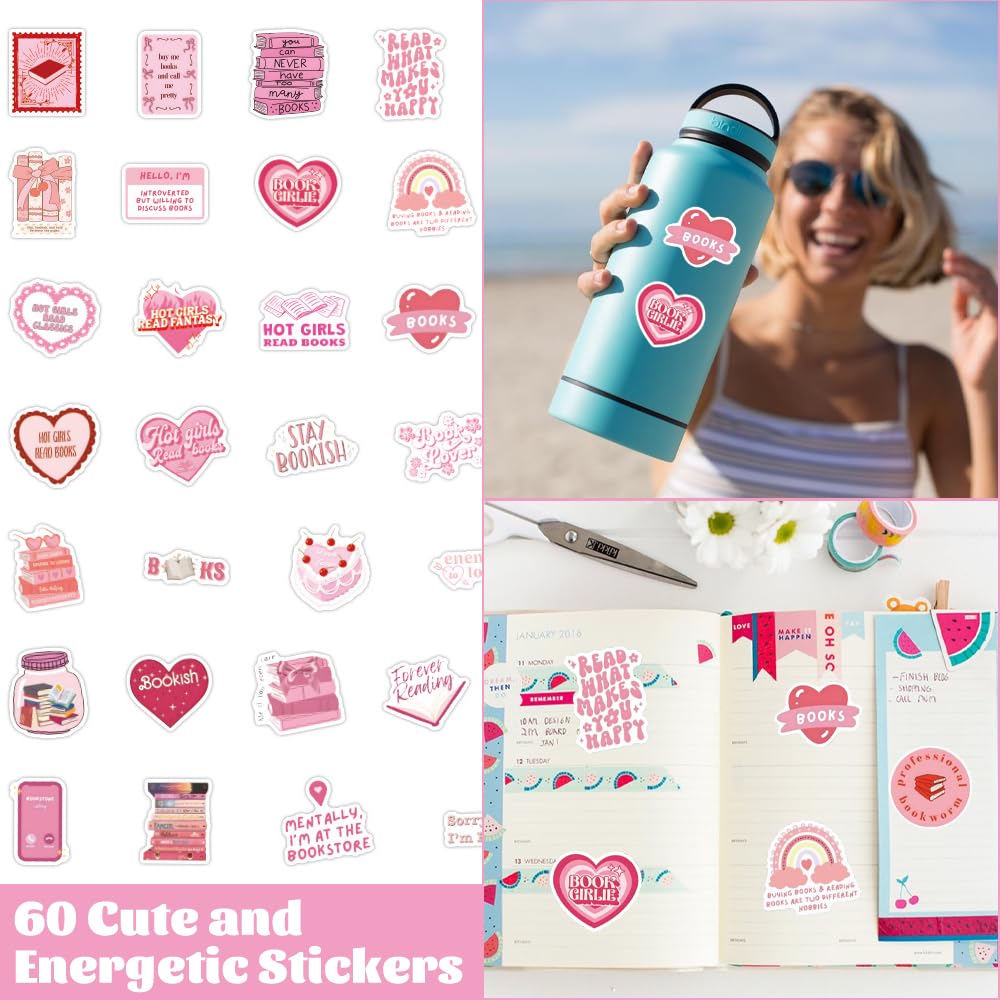 100 Adesivi Ispiratori Rosa – Frasi Motivazionali, Impermeabili, Per Laptop, Diario, Bottiglia, Valigia – Regalo Per Bambini E Ragazze