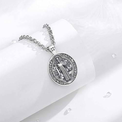Miniatura 2 de Vito Seal of Seven Archangels Necklace for Women Men, 925 Sterling Silver St MichaelSt ChristopherSt BenedictSt RaphaelSt Anthony Protection Amulet