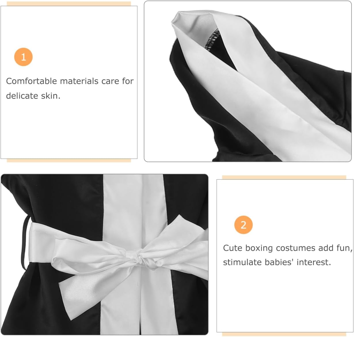1 Set Baby Boxing Costume Cosplay Boxing Robe Short Newborn Photography Prop Baby Shower Outfit Photo Props For Infant Boys Girls