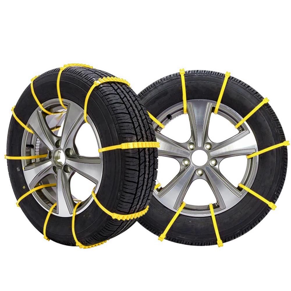 Chaînes à neige Riloer, chaînes de pneu antidérapantes universelles 10 pièces pour urgence extérieure, ceinture de pneu de voiture antidérapante en TPU pour toutes les voitures avec largeur de pneu