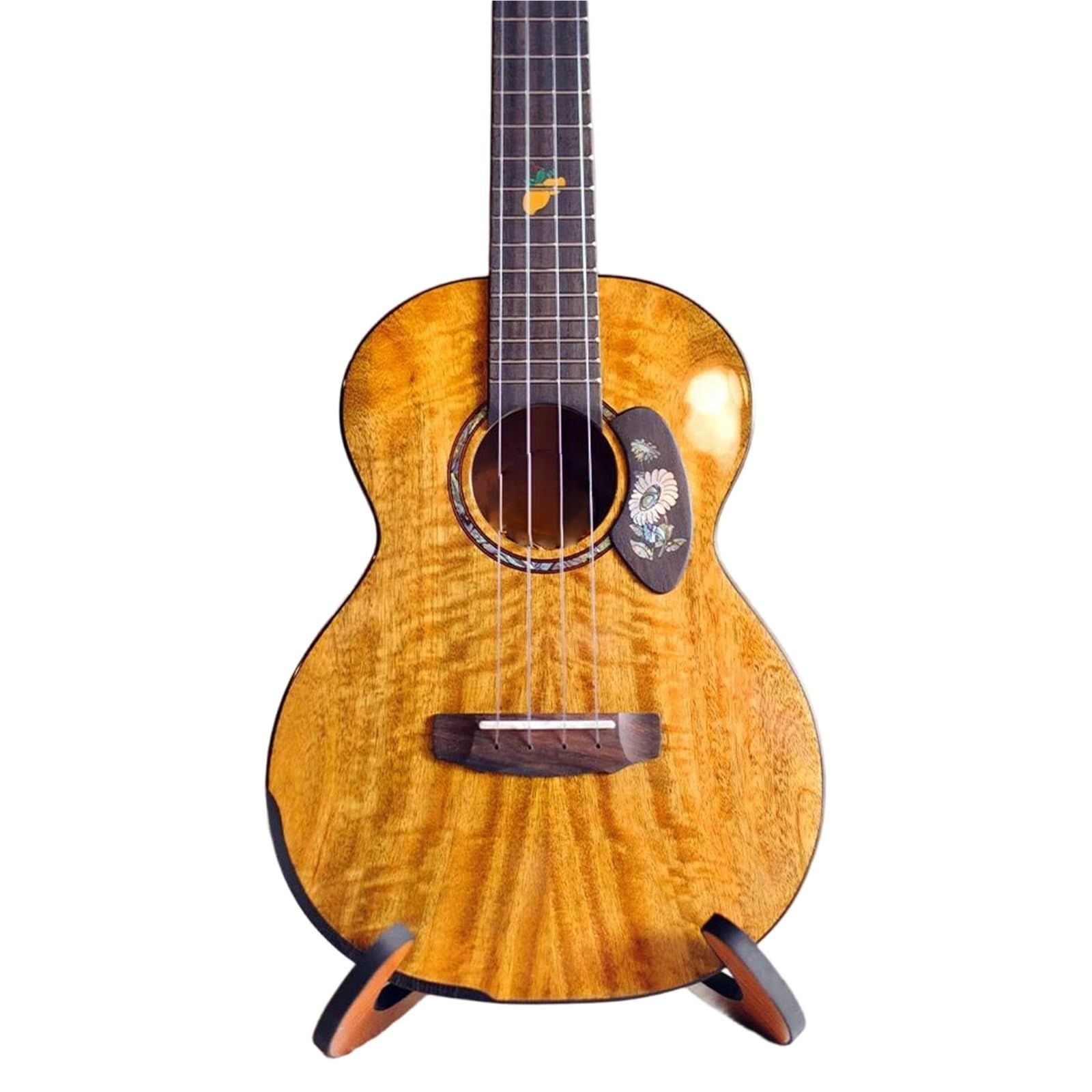 Ukulele 26calowa Gitara Tenorowa Ukulele Z Okleiną Litego Drewna Zawiera Tuner Koncertowy, Pasek Capo I Struny