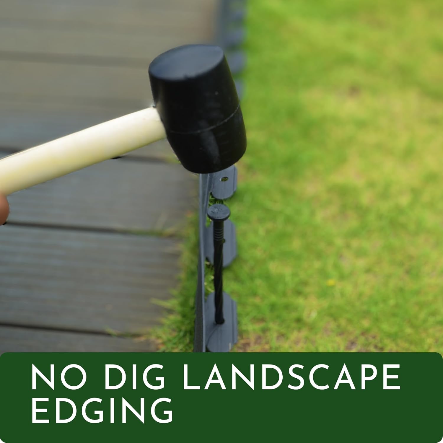Landscape Edging Kit, 30FT 2" Tall Garden Edging with 27 Pcs Edging Stakes, Rubber Edging for Landscaping, Flower Bed, Lawn Edging, No Dig Garden Edging Border, Flexible Garden Border, Brown
