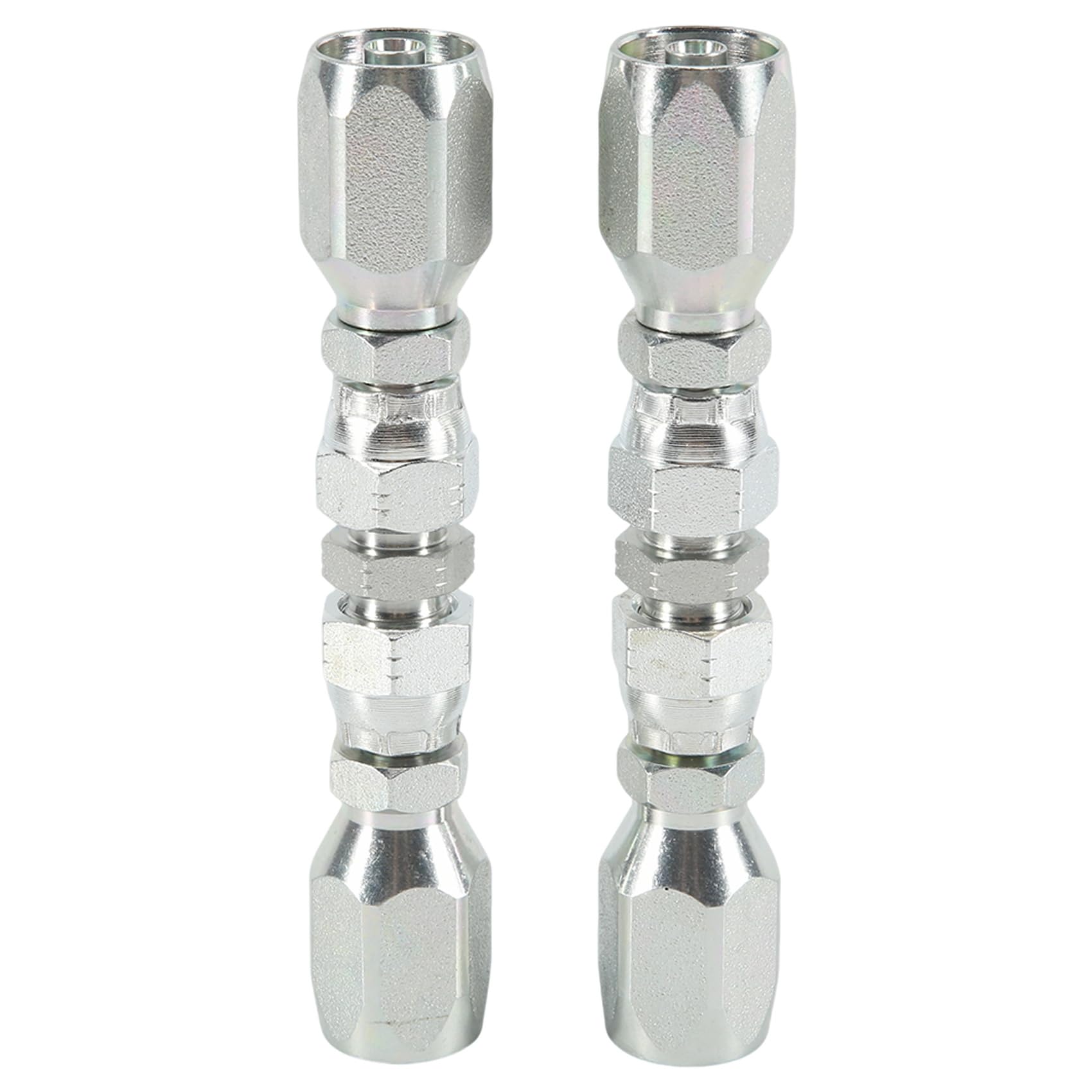 Littimoon 2pcs Hydraulic Hose Repair Kit, Reusable, 2-Wire Reusable Hydraulic Repair Fitting 3/8Inch