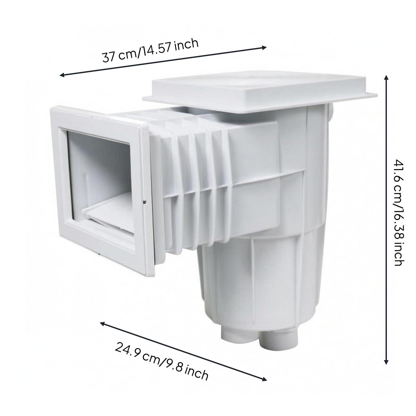 Kit Skimmer Ranurado Skimmer Plástico Resistente Cesta Filtro Plástico, AQ-0030V para Piscinas De Membrana