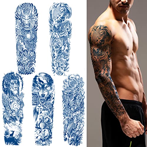 Aresvns Semi Permanent Sleeve Tattoo for Men and Women, Realistic