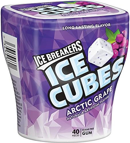 ICE BREAKERS ICE Cubes Sugar Free Arctic Grape Gum, 3.24 Ounce