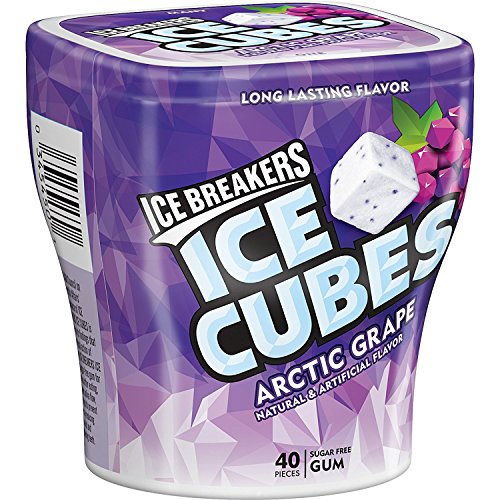 Image of ICE BREAKERS ICE Cubes Sugar Free Arctic Grape Gum, 3.24 Ounce