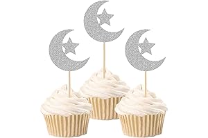 Luminous Eid Mubarak Cupcake Toppers for Celebration