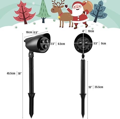 Miniatura 3 de S AFSTAR Proyector de luz de Navidad, iluminación LED decorativa impermeable al aire libre con patrón de Papá Noel y alce, luz de proyecto de