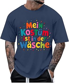 Camiseta para hombre con frase de carnaval – Camiseta de manga corta con texto colorido humorístico | Divertida camiseta t...