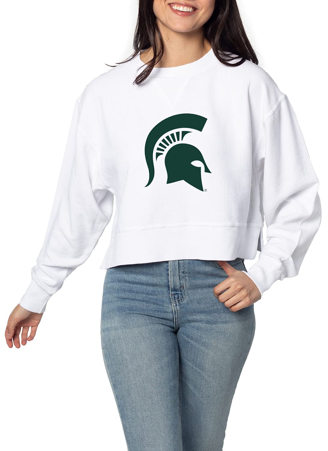 chicka-d NCAA womens Corded Boxy Pullover