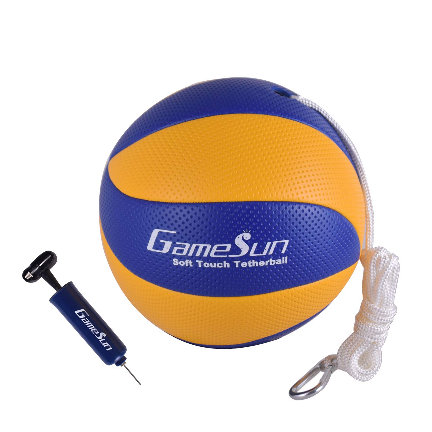 Tetherball and Rope,FullSize Soft Rubber, Portable Tetherballs with