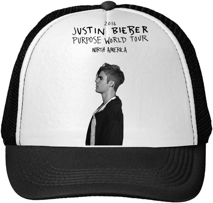 Justin Bieber Purpose World Tour 2016 Hats Unisex and Adjustable Sun Hat Black
