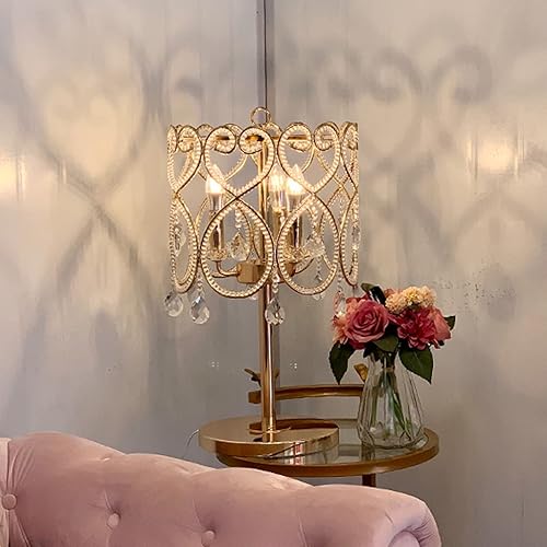 Miniatura 4 de Lámpara de mesita de noche moderna de lujo, lámpara de mesita de noche de cristal en forma de corazón, lámpara de mesita de noche para sala de