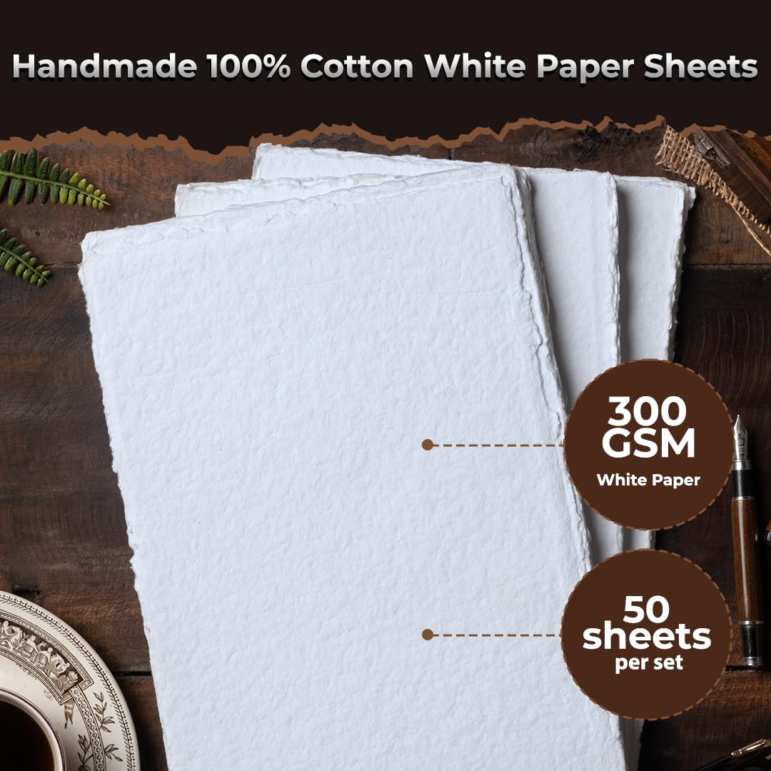 SMLT 3As 10 (300)/Pro Line A3 Watercolour Pad for Professional – Traditional White 100% Cotton Paper (10 Sheets)