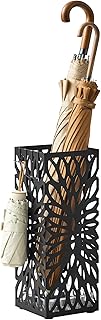 SONGMICS Umbrella Stand, Umbrella Holder for Entryway, Steel Square Umbrella Rack Organizer Freestanding, for Canes Walkin...
