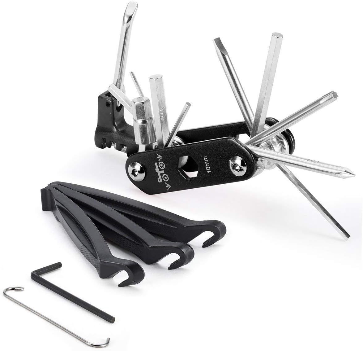 14 in 1 Multi-Function Bike Bicycle Repair Tool Kit Allen Wrench with Tire Pry Bars Rods