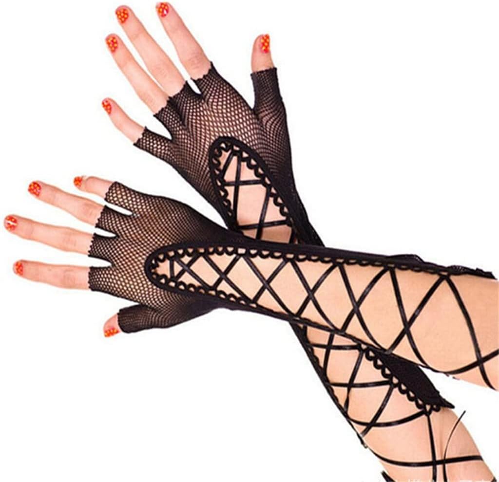 Feminine Long Mesh Fishing Finger Gloves Wedding Gloves Evening Dress Party Gloves