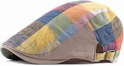 Man Hat Women Beret Plaid Pattern in Spring and Summer