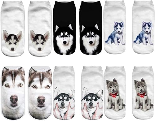 Angelteers Calcetines de tobillo unisex 3D Golden Retriever para los amantes de los perros jóvenes Golden Retriever 102 x 79 x 07 pulgadas Golden