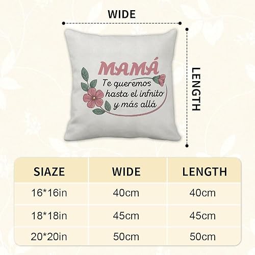 Miniatura 2 de Best Presents for Moms Zipper Pillow Covers 18X18 Regalos para Mamá Día De La Madre Regalos De Cumpleaños para Mamá Birthday Valentines Day Gifts