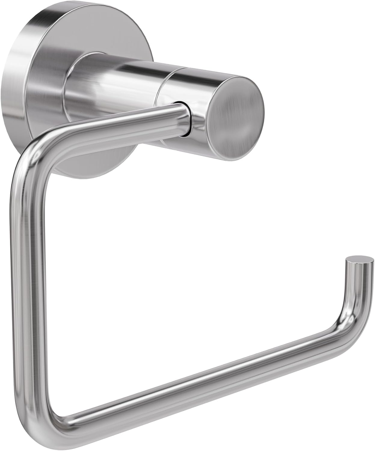 Amig - Bathroom Toilet roll Holder Mod. Gorliz-4 | Wall-Mounted Toilet Paper Holder Screws Included | 125 x 63 x 97 mm | Stainless Steel and Zamak | Silver | Polished Chrome