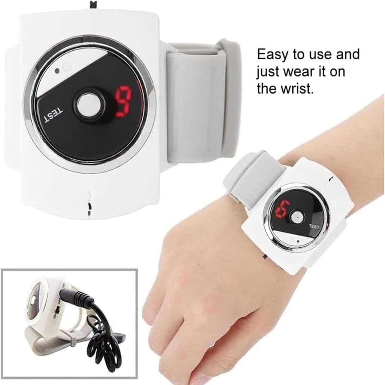 Pulsera Antironquidos con Sensor Inteligente, 9 Niveles De Intensidad Ajustables, Recargable por USB. Ayuda para Dormir Y Reducir Los Ronquidos (para Hombres Y Mujeres).