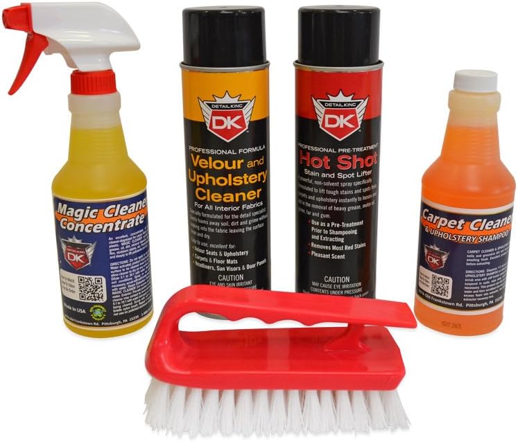 Detail King Carpet and Upholstery Stain Remover Car Care Value Kit - Quickly & Easily Clean Your Carpets and Upholstery