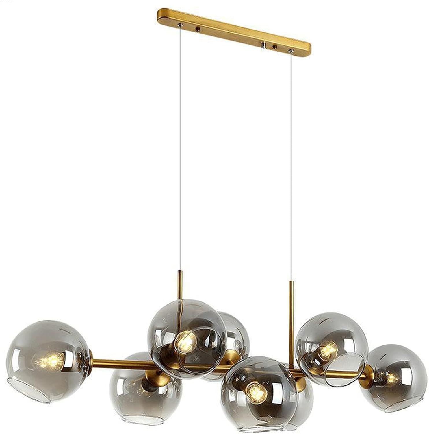 Lustre moderne à 8 flammes pour illuminer un grand salon sombre