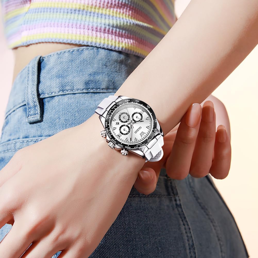 OLEVS Luxury Diamond Small Female Watches - Stainless Steel Bracelet, Waterproof Business Dress Analog Luminous Date Ladies Watches - Image 6