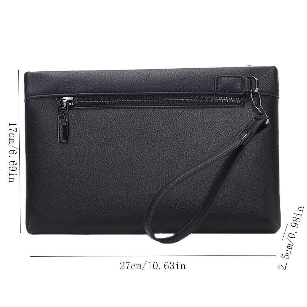 Aideal Pochette da Polso Uomo Borsa a Mano Borsellino con Cinturino per lavoro/viaggio